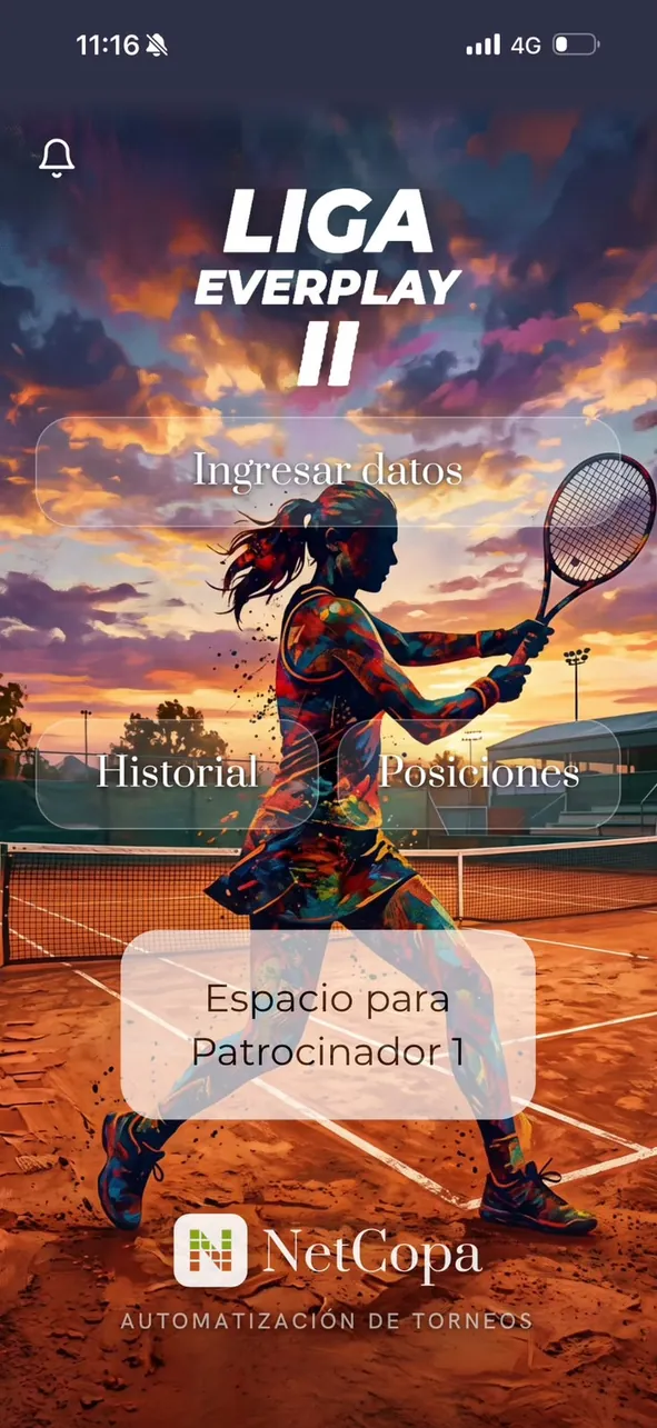 Portada con un espacio para patrocinador